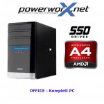 AMD Multimedia Office KOMPLETT PC A4-5300 2x3.40GHz 4GB 240GB SSD Radeon HD 7480D COMPUTER