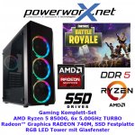 Gamer PC AMD Ryzen 5 8500G 6x 5,0 Ghz AMD RADEON 740M Grafik 32GB DDR5 1TB SSD RBG Tower