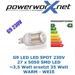 4,5W G9 LED MINI SPOT NICHT DIMMBAR 230V Leuchtmittel WARMWEISS LICHT