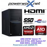 AMD GAMER KOMPLETT PC A10-9700 4x3.50GHz 8GB 240GB SSD HDD Radeon R7 COMPUTER
