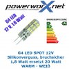 LED Spot G4, 1,8Watt, 12V, Silikon, bruchsicher