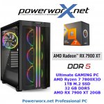 High End Gaming PC AMD Ryzen 7 7800X3D, 32GB RAM DDR5 , AMD Radeon RX 7900 XT, 1TB SSD, RGB-Tower X670