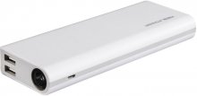 Ultron Powerbank RealPower 12.000mAh mit inkludierter Taschenlampe PB-1200 weiß (134511)