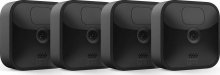 Blink Outdoor Kamera schwarz, 3. Generation/2020, 4er-Pack, Set inkl. Sync-Modul 2