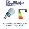 LED BULB LEUCHTE GLOBO 5W HIGHPOWER LED E14 120 Grad WARMWEIß