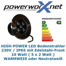 LED BODENSTRAHLER 10W Bodenleuchte Einbaustrahler IP65 Lampe SPOT NEU