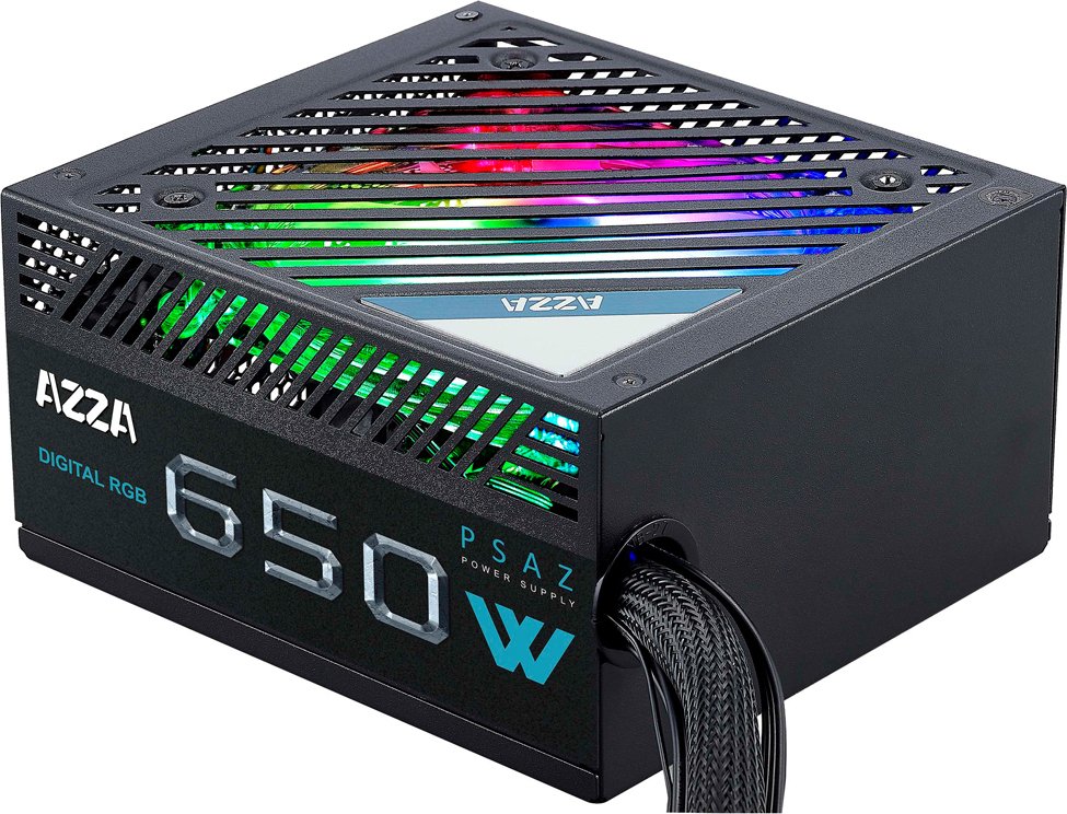 AZZA RGB PC Netzteil 650 WATT 80 Plus Bronze 80+ ATX Gaming Power Supply ARGB - zum Schließen ins Bild klicken