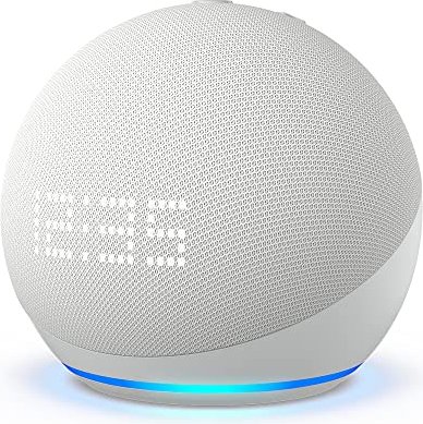 Amazon Echo Dot 5. Generation mit Uhr weiß - zum Schließen ins Bild klicken