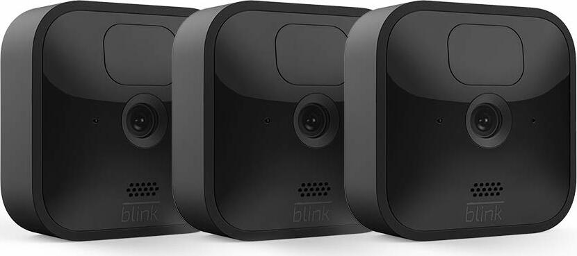 Blink Outdoor Kamera schwarz, 3. Generation/2020, 3er-Pack, Set inkl. Sync-Modul 2 - zum Schließen ins Bild klicken